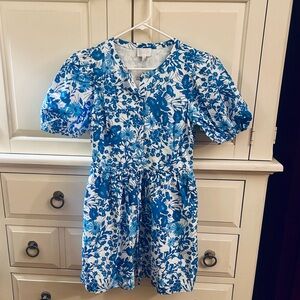 Sugarlips Azure and Ivory Floral Dress